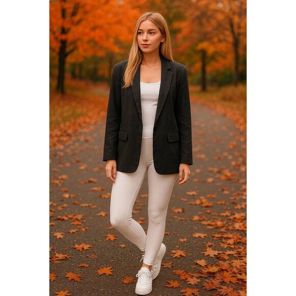 Everlane Oversized Blazer Black Lyocell Size 0 Women’s – Relaxed Minimalist Jack - Picture 1 of 11